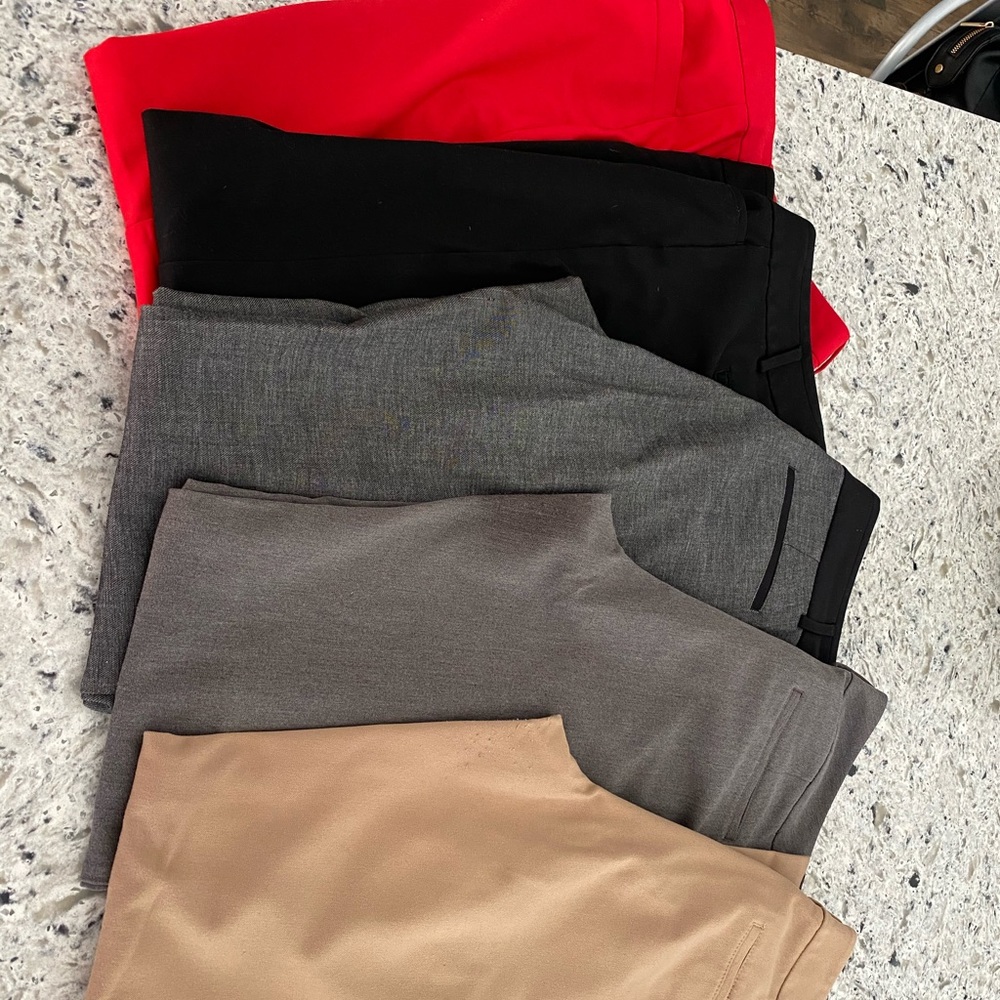 Express columnist (4) and editor (1) dress pants.
